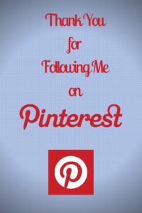 Thank You for Following Me on Pinterest