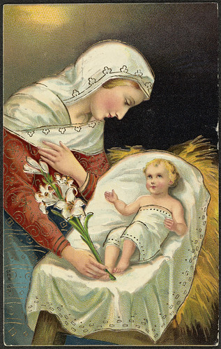 The first Christmas - Mary and baby Jesus.