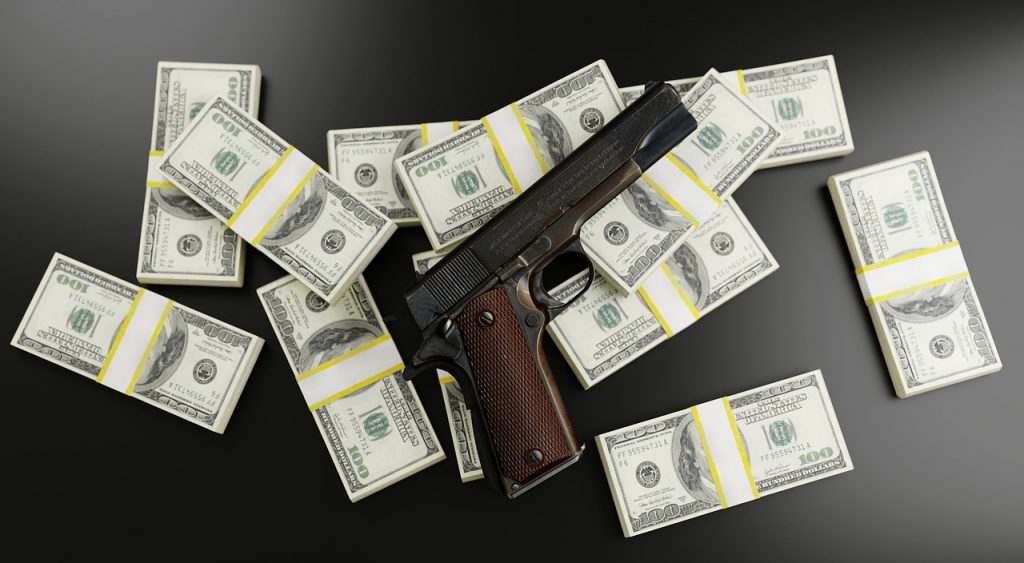 Money Dollars Gun Mafia Bribe 