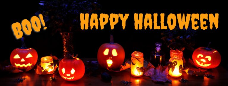 Boo! Happy Halloween - pumpkins