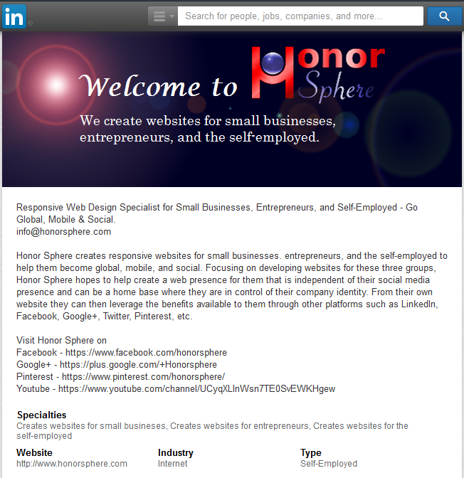 Honor Sphere on LinkedIn