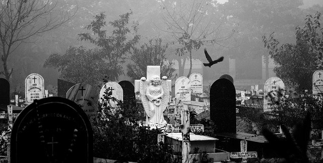 Halloween graveyard