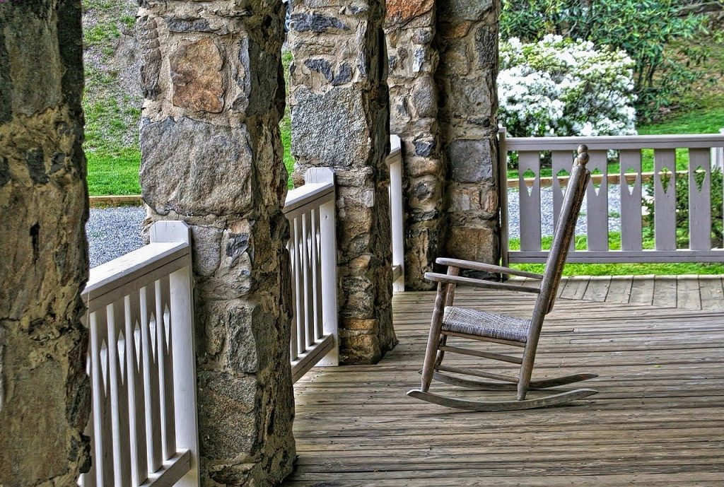 Homes - Porch Rocking Chair Wood Relax